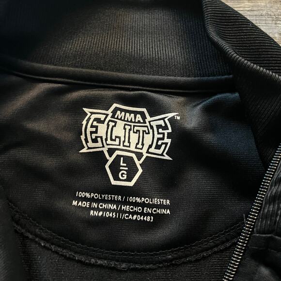 Vintage Y2K MMA Elite Black Men L Cybergrunge Cybergoth Grim Reaper Track Jacket - Picture 3 of 7